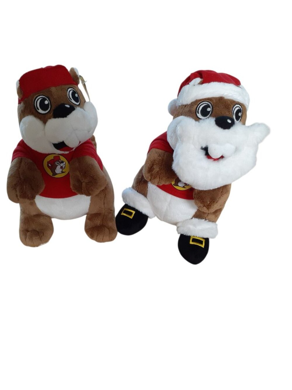 Bundle of 2 Buc-ess Beaver Standard & Special Santa Claus Version Plush 10" Tall